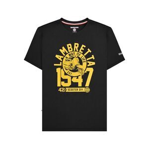 Lambretta Mens 1947 Scooter T-Shirt / Black/Gold